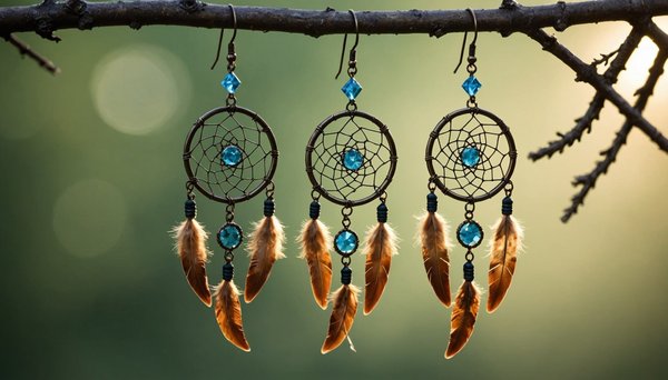 Boucles d'oreilles attrape rêve : magie et élégance à portée de main